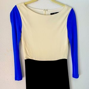 Fabolous color block rayon dress